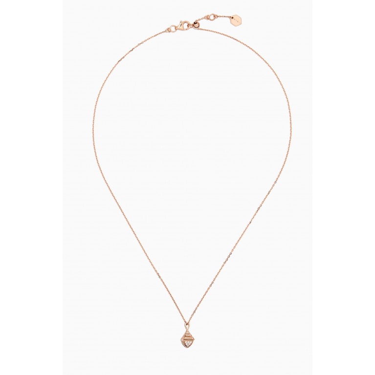 Marli - Cleo Mini Rev Diamond Pendant Necklace in 18kt Rose Gold