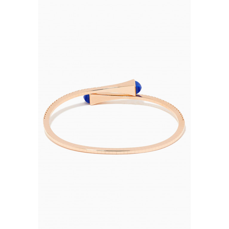 Marli - Cleo Diamond & Lapis Lazuli Slip-on Bracelet in 18kt Rose Gold