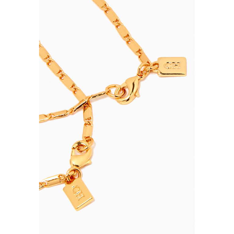 Crystal Haze - Best Friend Bracelet in 18kt Gold Plating, Set of 2 White