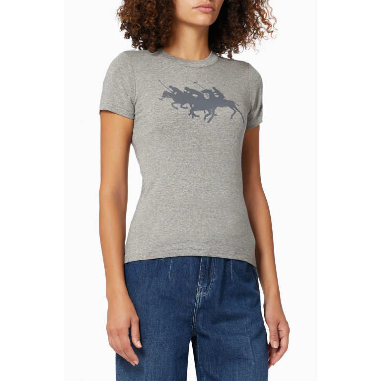 Polo Ralph Lauren - Triple Pony T-shirt in Cotton Grey