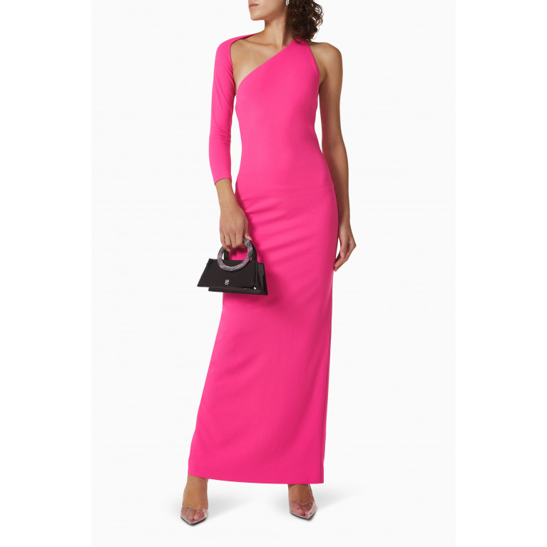 Solace London - The Saren Maxi Dress in Stretch Crepe Pink