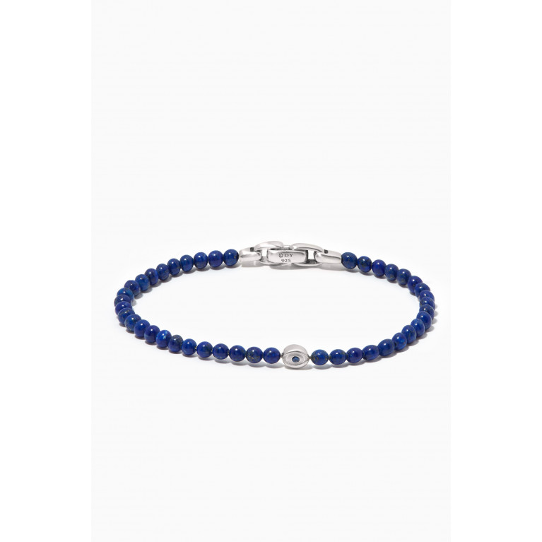 David Yurman - Spiritual Beads Evil Eye Lapis & Sapphire Bracelet in Sterling Silver