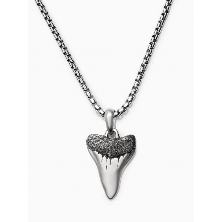 David Yurman - Shark Tooth Amulet on Chain in Sterling Silver