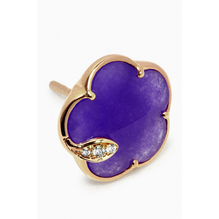Pasquale Bruni - Petit Joli Earrings with Violet Quartz & Diamonds in 18kt Rose Gold