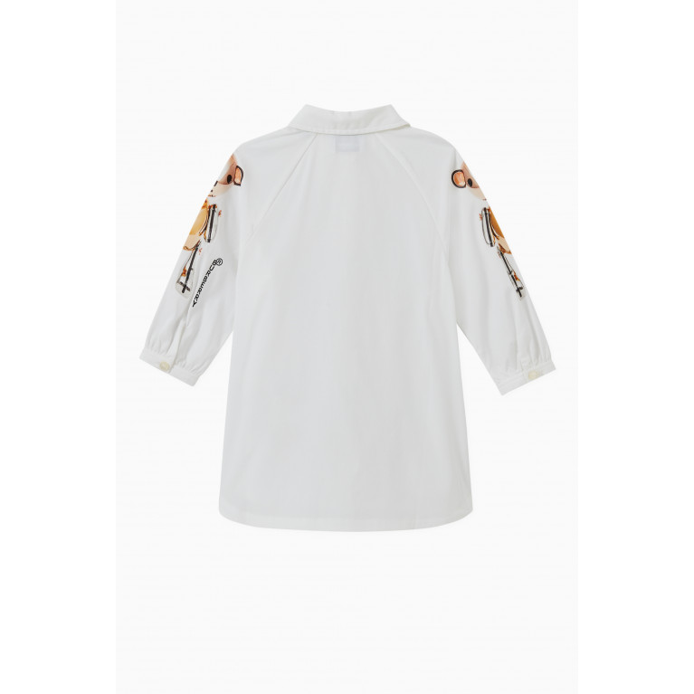 Burberry - Thomas Bear Shirt Dress in Stretch Cotton Poplin