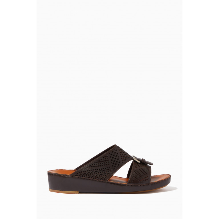 Private Collection - Cinghia Perforato Sandals in Softcalf Brown