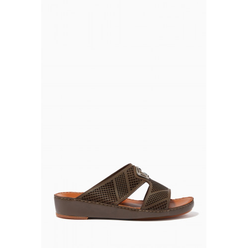 Private Collection - Peninsula Perforato Sandals in Softcalf Brown
