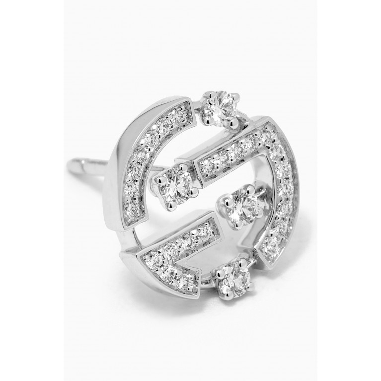 Marli - Avenues Diamond Stud Earrings in 18kt White Gold