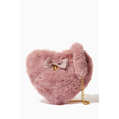 Angel's Face - Lillian Heart Bag in Faux Fur