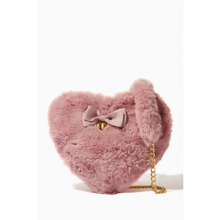 Angel's Face - Lillian Heart Bag in Faux Fur