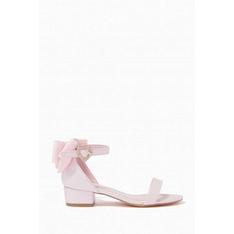 Angel's Face - Elice Block Heels in Faux Leather Pink