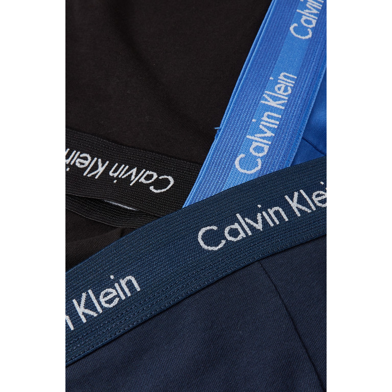 Calvin Klein - Logo Trunks in Cotton, Set of 3 Blue