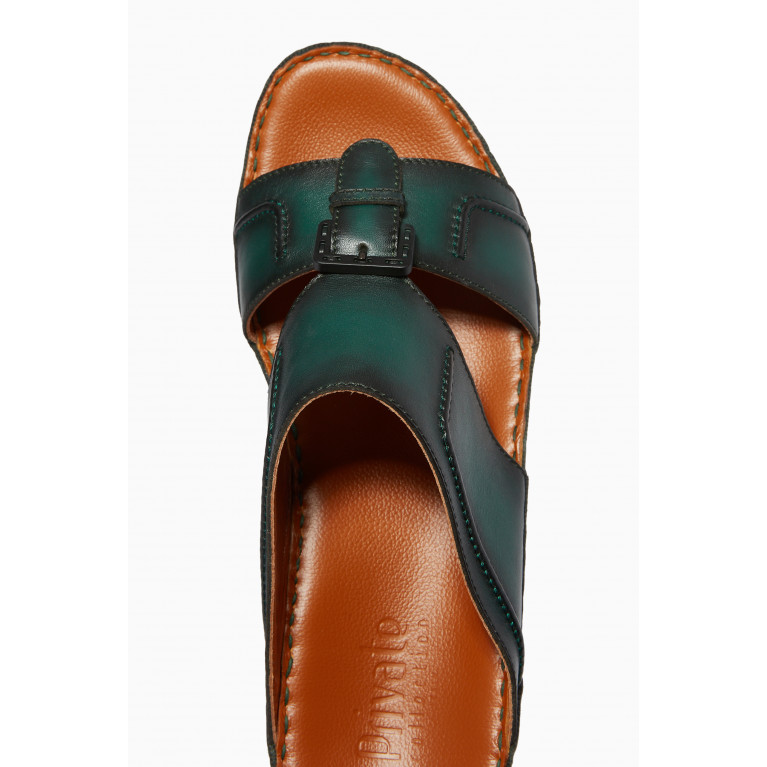 Private Collection - Cinghia Laceto Sandals in Softcalf Green