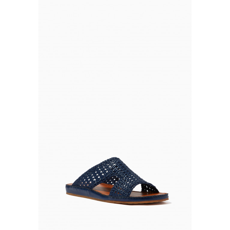 Private Collection - Western Arca Persiena Sandals in Softcalf Blue