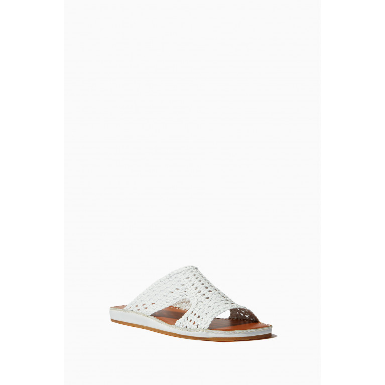 Private Collection - Western Arca Persiena Sandals in Softcalf White