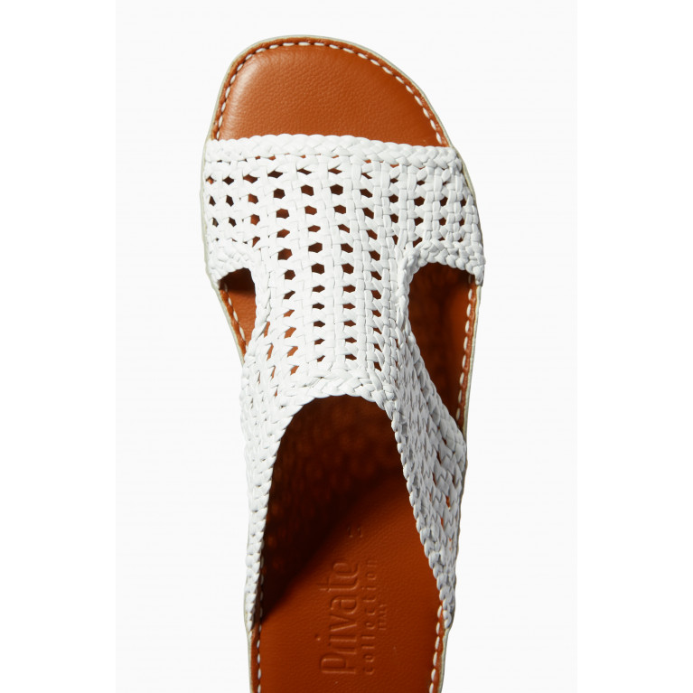 Private Collection - Western Arca Persiena Sandals in Softcalf White