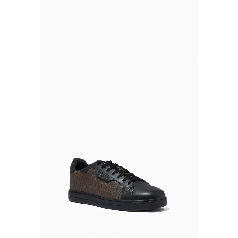 MICHAEL KORS - Keating Sneakers in Logo Canvas & Leather