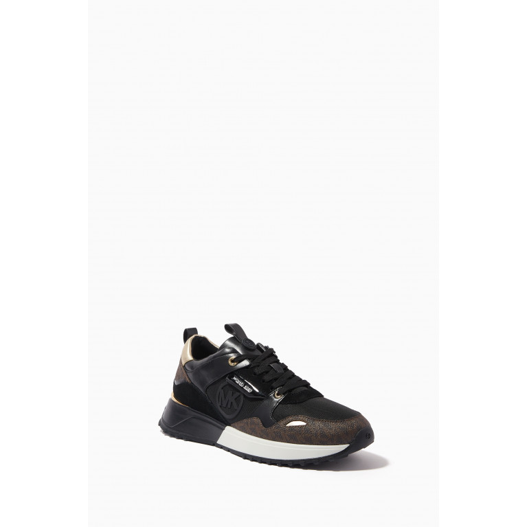 MICHAEL KORS - Theo Low-top Sneakers in Logo-canvas & Faux leather