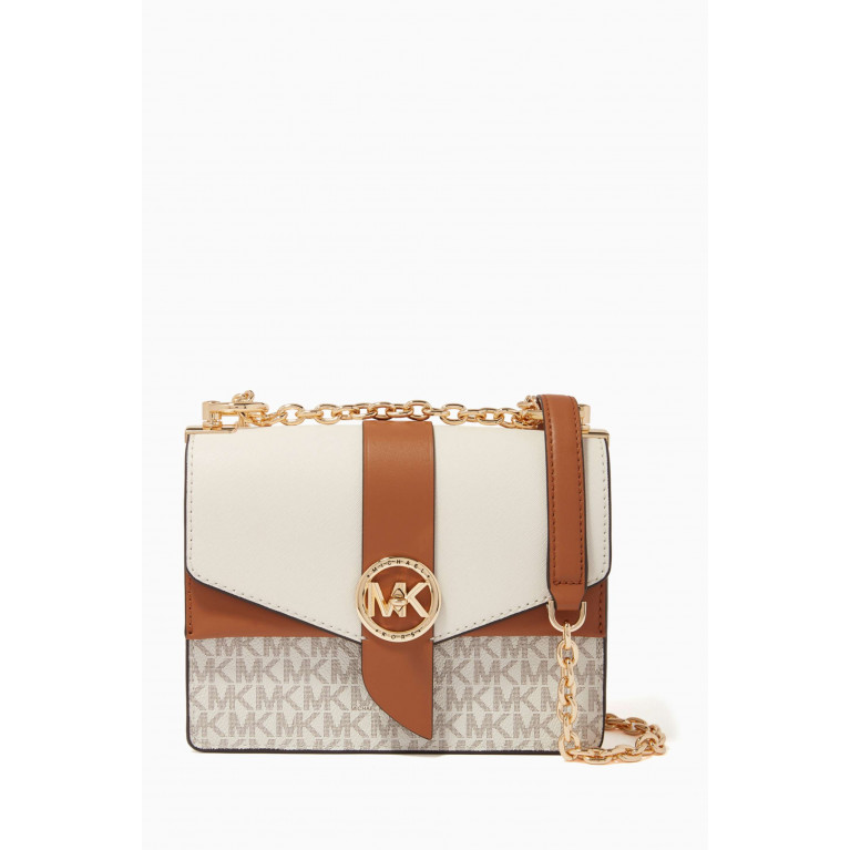 MICHAEL KORS - Small Greenwich Crossbody Bag in Color-block Logo Canvas & Leather