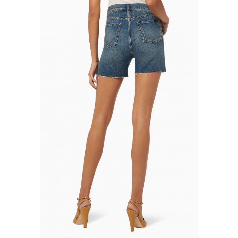 Saint Laurent - Slim-fit Shorts in Cotton Denim