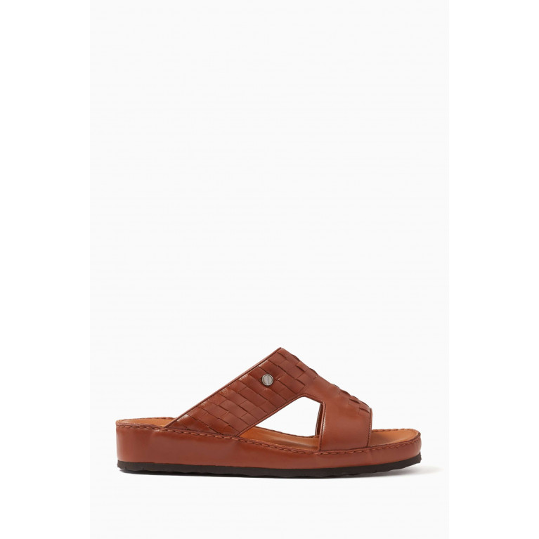 Private Collection - Inclinato Arca Sandals in Softcalf Orange