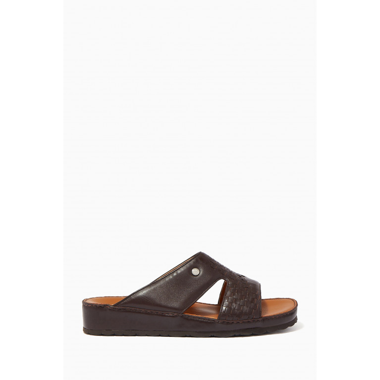Private Collection - Inclinato Arca Sandals in Softcalf Brown