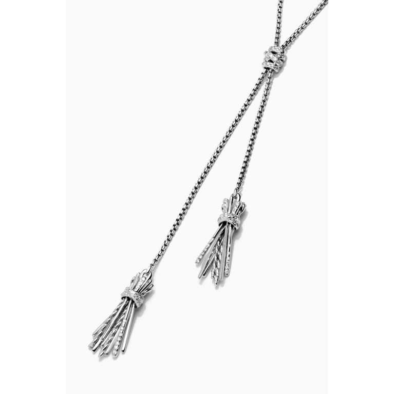 David Yurman - Angelika™ Diamond Tassel Necklace in Sterling Silver