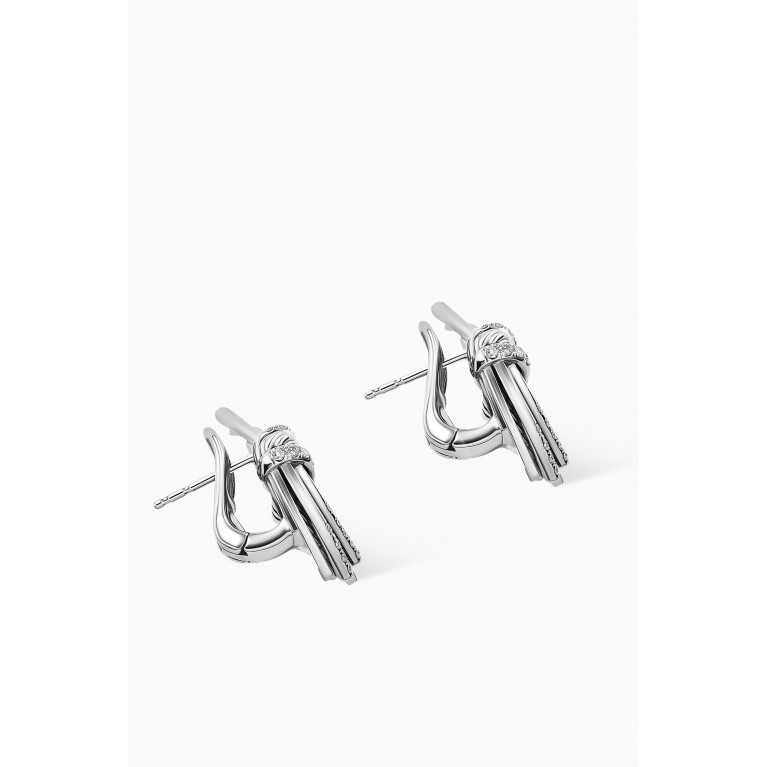 David Yurman - Angelika™ Flair Pavé Diamonds Drop Earrings in Sterling Silver