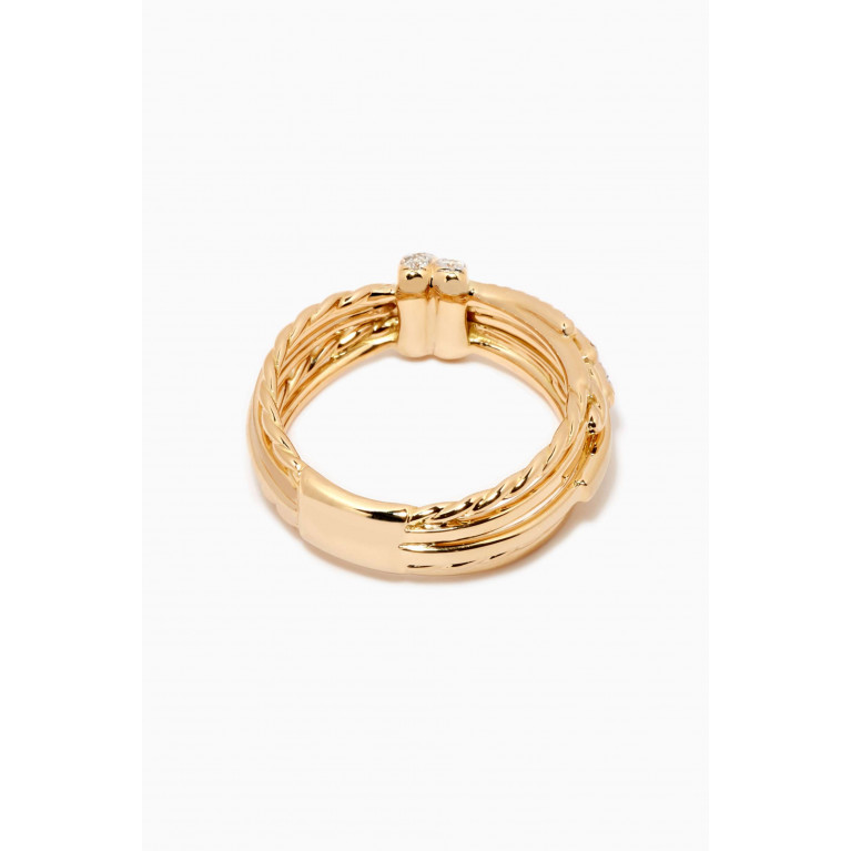 David Yurman - Angelika™ Ring with Pavé Diamonds in 18kt Yellow Gold Yellow