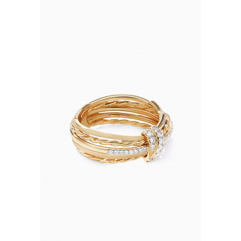 David Yurman - Angelika™ Ring with Pavé Diamonds in 18kt Yellow Gold Yellow