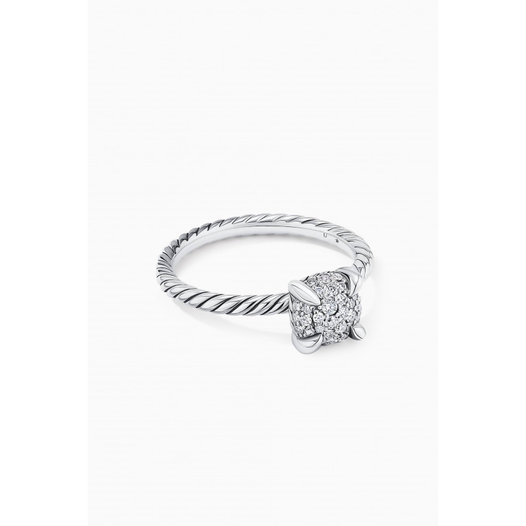 David Yurman - Petite Châtelaine® Full Pavé Diamonds Ring in Sterling Silver Silver