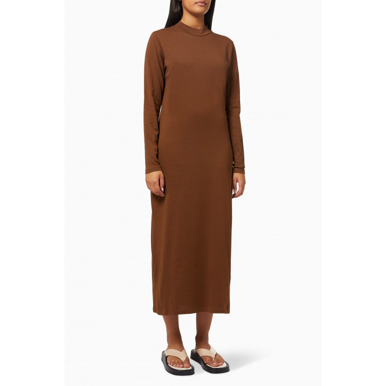 NASS - Mary T-shirt Dress in Cotton Jersey Brown