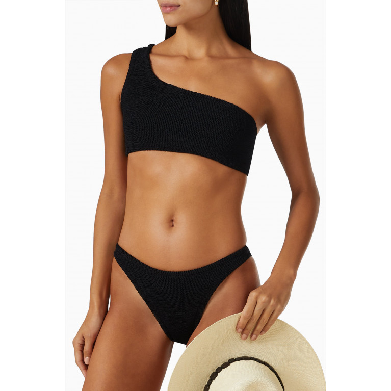 Hunza G - Nancy Bikini Set in Original Crinkle™ Black