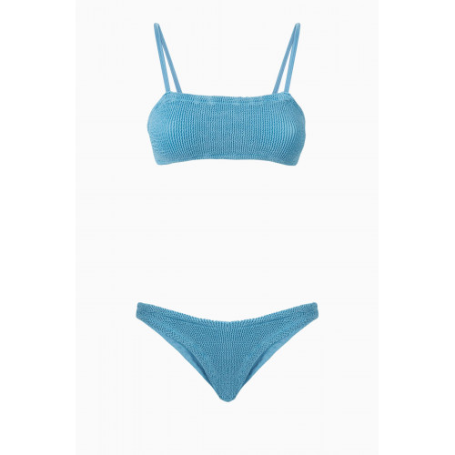 Hunza G - Gigi Bikini Set in Stretch Nylon Blue