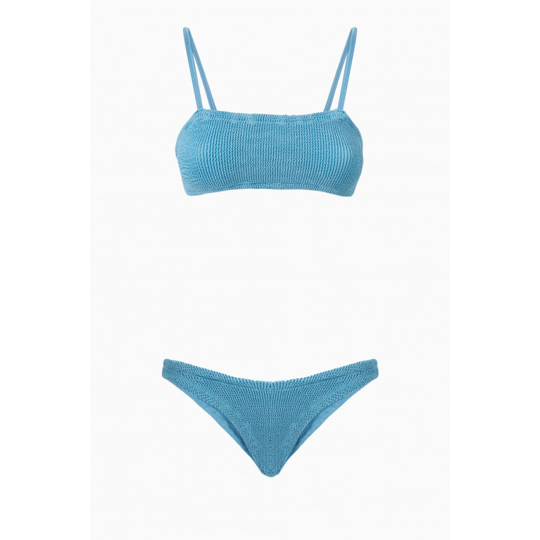 Hunza G - Gigi Bikini Set in Stretch Nylon Blue