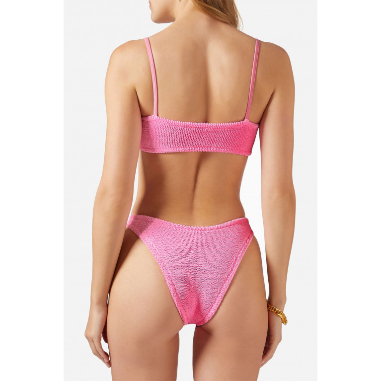 Hunza G - Gigi Bikini Set in Stretch Nylon Pink