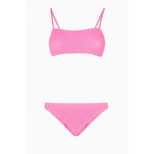 Hunza G - Gigi Bikini Set in Stretch Nylon Pink