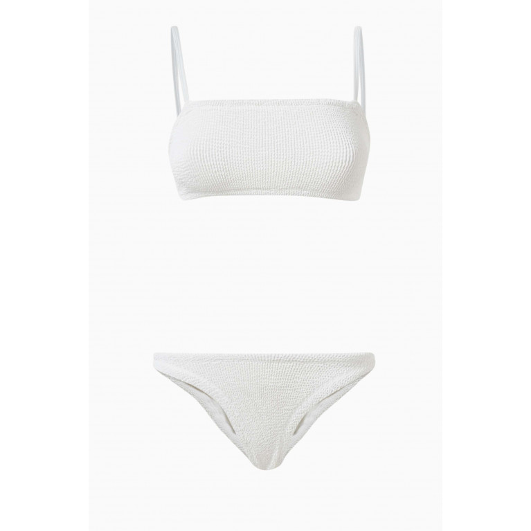 Hunza G - Gigi Bikini Set in Stretch Nylon White