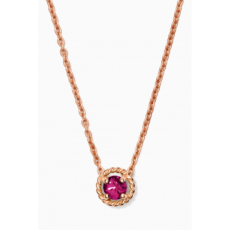 Gafla - Salasil Ruby Necklace in 18kt Rose Gold
