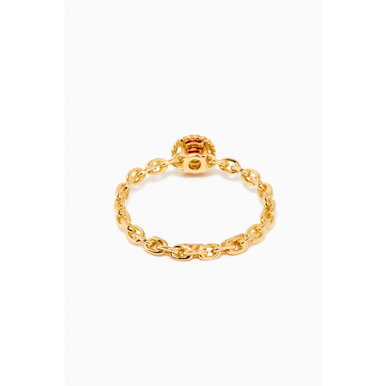 Gafla - Salasil Solitaire Ruby Ring in 18kt Rose Gold