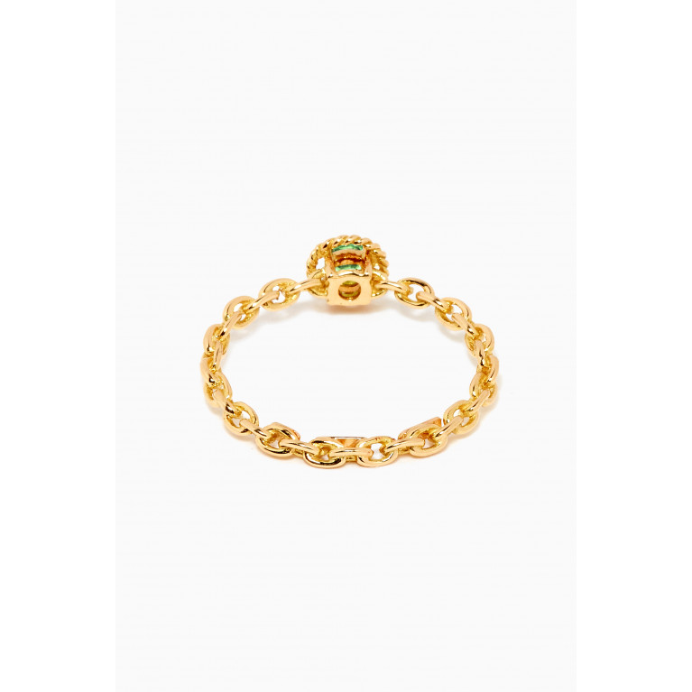 Gafla - Salasil Solitaire Tsavorite Ring in 18kt Yellow Gold Gold
