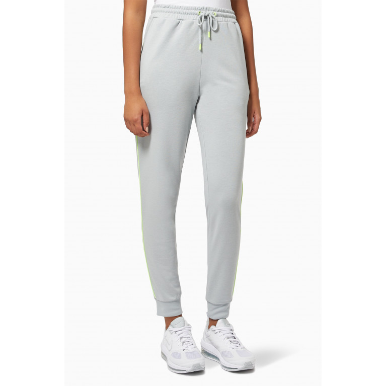 NASS - Claire Neon Piping Sweatpants in Cotton Grey