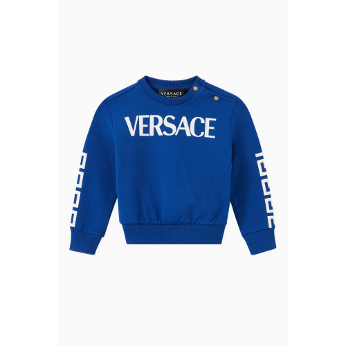 Versace - Greca Logo Sweatshirt in Cotton Terry