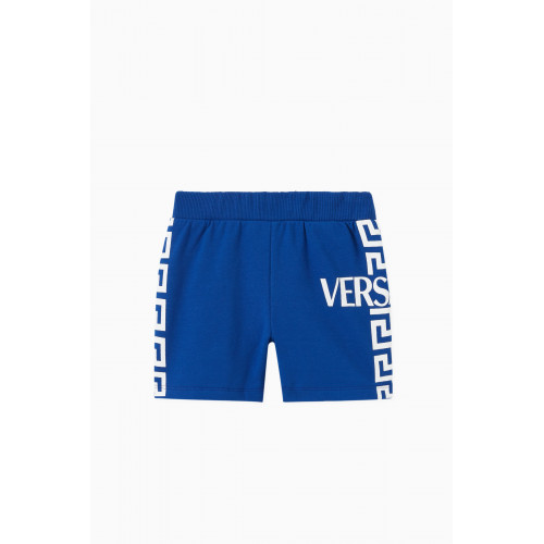 Versace - Greca Logo Shorts in Cotton Terry