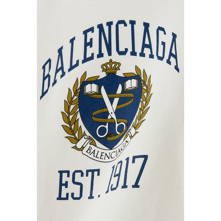 Balenciaga - University Emblem Sweatshirt in Cotton Jersey