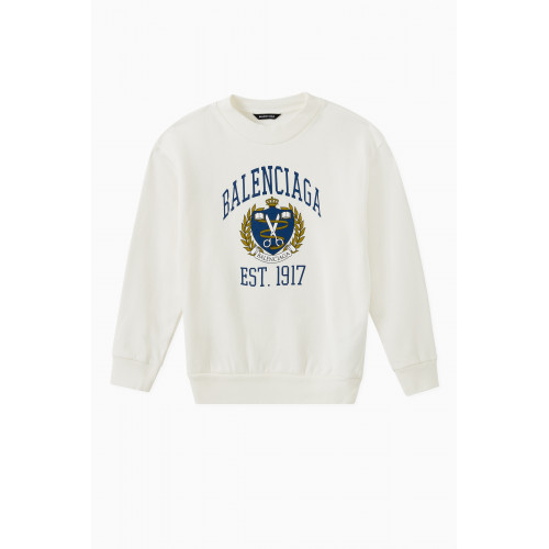 Balenciaga - University Emblem Sweatshirt in Cotton Jersey