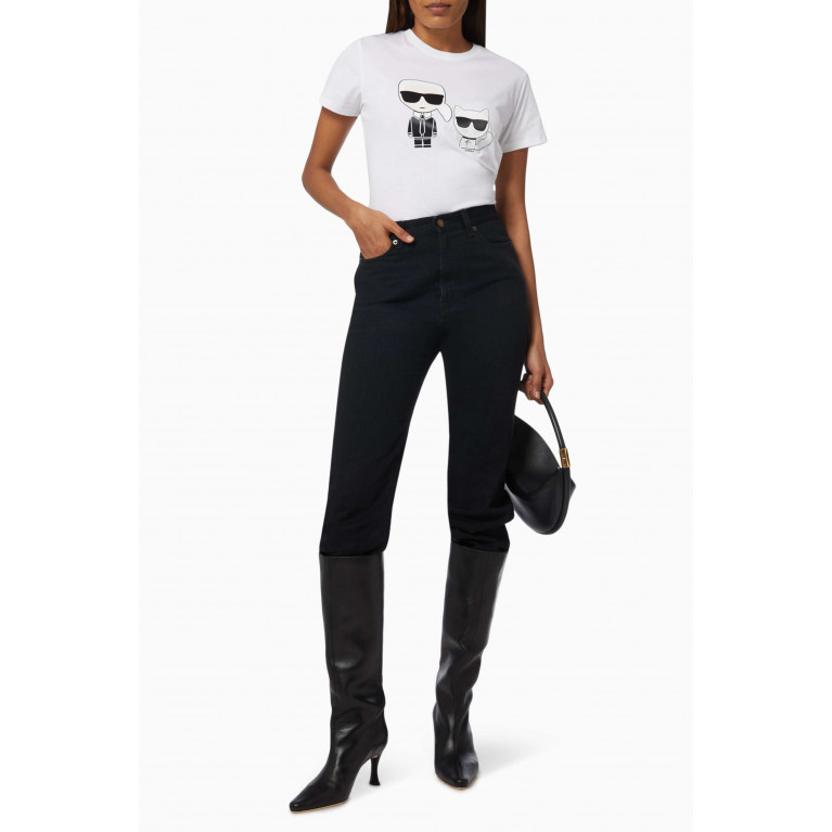 Karl Lagerfeld - Ikonik Karl & Choupette T-shirt in Cotton