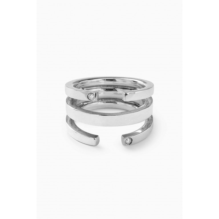 Martyre - Bailey Ring with Diamonds in Sterling Silver