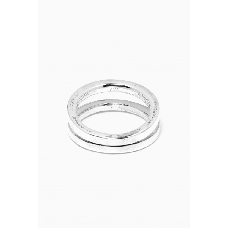 Martyre - MARTYRE™ Split Ring with Diamonds in Sterling Silver