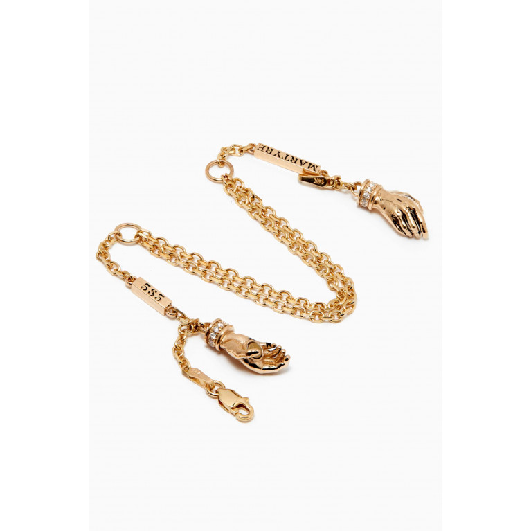 Martyre - Caleb Chain Bracelet with Diamonds in 14kt Yellow Gold